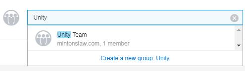 Sharing Files Securely 2. Enter an existing group or create a new group. As you type, names of existing groups are suggested to you. Select an existing group or click Create a new group. 3.