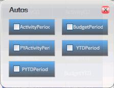 Lesson 5 Using the Designer Report Designer Auto Use the Auto button on the Columns tab to automatically add 12 months of the specified type of period to the report.