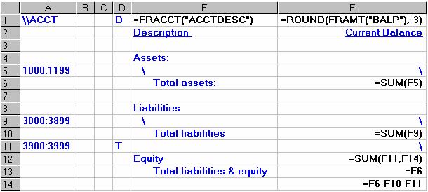 Handling Rounding on Reports The next two examples show two ways to ensure that your balance sheets will balance: Example 1 shows a simple mechanism that rounds all balances on the statement, then