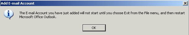 Click the button. 9. Exit Outlook. 10. Restart Outlook.