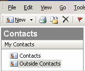 Sub-Folders in Contacts Folder If you have contacts in sub-folders under the Contacts folder and wish to