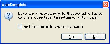 Windows may offer to remember your password. 6. Click the button.