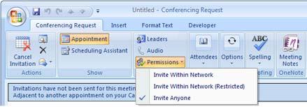 Unified Communications: How-To / Conferencing Page 49 of 69 Dial-in Conferencing Permissions By default, anyone with the conference calling number and conference ID can join a conference.