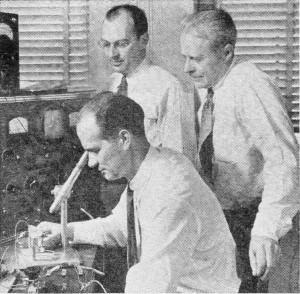A bit of history The first transistors were fabricated in 1947 at Bell Laboratories (Bell Labs) by Brattain with Bardeen providing the theoretical background and Shockley managed the