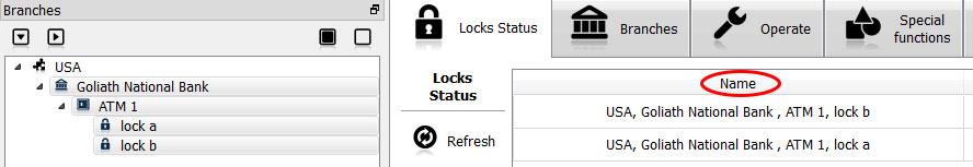 General settings Select the check- box if you want to sort the lock tree by name.
