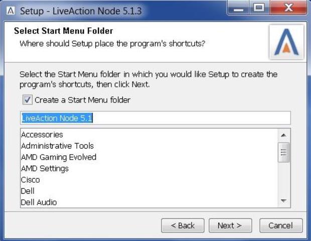 Step 9: If desired, select and name a Start Menu folder.