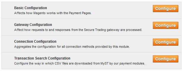 Configuration Transaction Search Configuration If you cannot view Secure Trading settings in