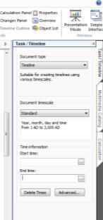 2) Now change the Document Type to Timeline. 3) Keep the Document Timescale as Standard.