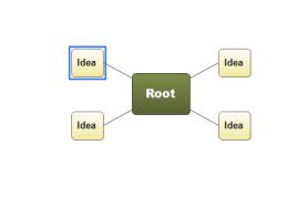 4) To begin building your map, have root selected and