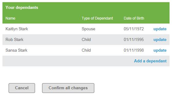 9. Enter the details for each dependents, including the Name, Date of Birth, Gender, Korean Name and