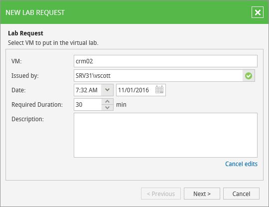 Creating Virtual Lab Requests Users with Portal Administrator Enterprise Manager role assigned can create Virtual Lab requests directly from Enterprise Manager web UI. For that: 1.