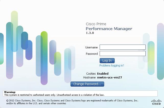 Launching the Web Interface Chapter 3 Where ppm-server is the name of the server where Prime Performance Manager is installed and Port 4440 is the default port.