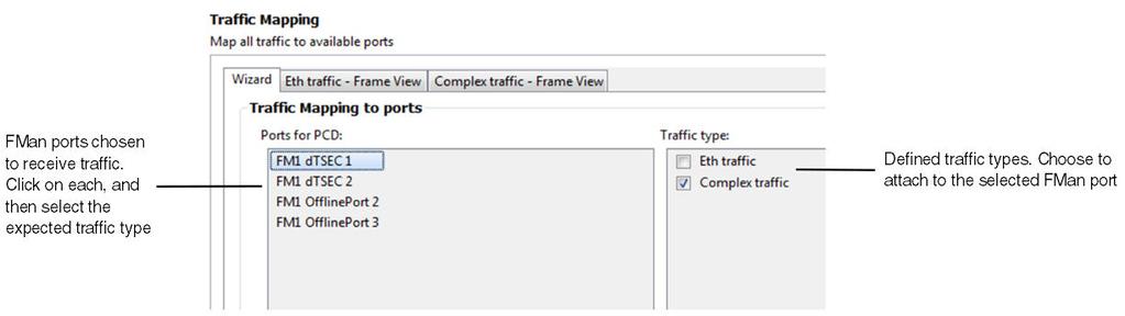 PCD configuration using FDW You can map multiple traffic types to one FMan port. The figure below shows the Traffic Mapping page. Figure 1-10. Traffic Mapping page 1.2.