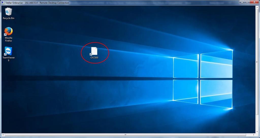 server and see its Microsoft desktop with a shortcut