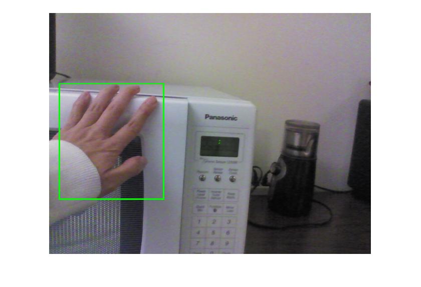 An example of a missed hand detection for the RGB video data Figure 7.