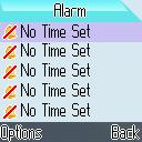 Clock, Calendar, World Clock, and Calculator. Alarm clock You can set five alarms and give each alarm different configurations. To set one new alarm clock 1.