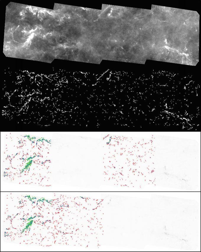 32 G. Riccio et al. Fig. 3 TheHi-GALregionusedinthereportedexample.Itisa2973 1001 pixels image of the column density map composed by 4 tiles.