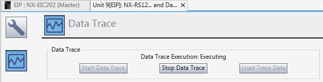 5-8 Type-specific Functions of NX Units 5 4 Click the Stop Data Tracebutton at a desired time.