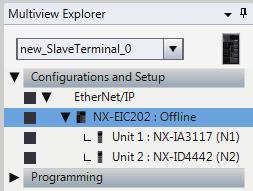 2 Operating Procedure and Functions 2-2-2 Multiview Explorer This pane is your access point for all NX-IO Configurator data.
