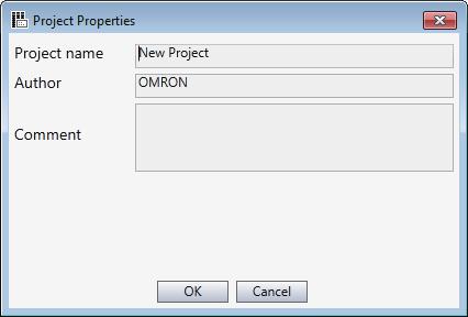 3 Startup and Project Creation 3-2-2 Editing Project Properties Use the following procedure to edit the properties of the project. 1 Select Properties from the View menu.