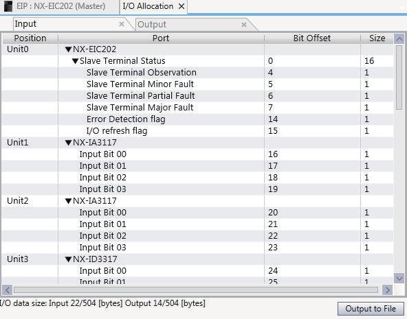 4 Slave Terminal Setup and Transfer 4-2 Displayng I/O Allocation Information You can display information such as the bit offset and size of the data allocated for a specific configuration.