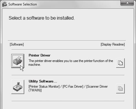 INSTALLING THE PRINTER DRIVER / PC-FAX DRIVER USING THE MACHINE AS A SHARED PRINTER If you are going to use the machine as a shared printer on a Windows network with the printer driver or the PC-Fax