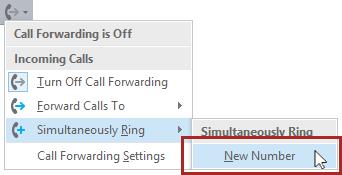Setting up Simultaneous Ring at Another Number The Need: You want incoming calls to your University extension to ring at another number.