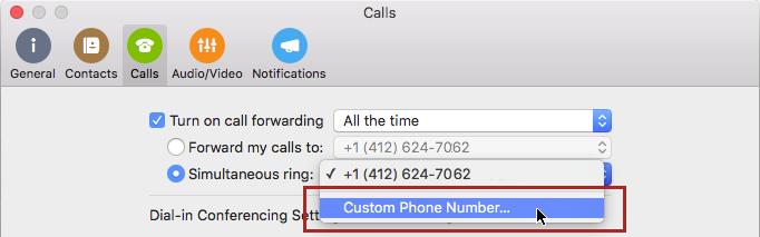 Click on the "Calls" icon in the preferences window and then click the checkbox next to "Turn on