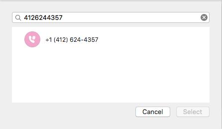 4. A new window appears with "Search for Contacts" in a search field. Enter the number where you want calls to simultaneously ring in the field.