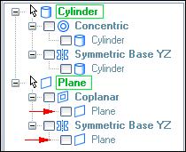 Lesson 2 Intermediate Part Modeling and Editing Step 10: Edit the Advanced page settings Position the cursor over the check box options adjacent to the Cylinder entries for Concentric and Symmetric