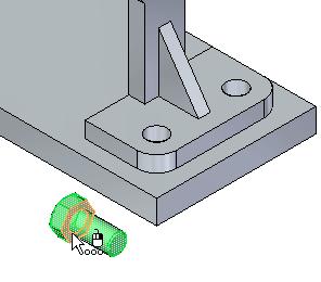 Building a Roller Assembly Step 4: Select the planar face to mate on the bolt Select the planar face shown in the illustration.