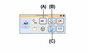 Basic part modeling Step 5: Ensure the proper options are set on QuickBar On QuickBar, ensure the following options on your computer match the illustration: (A) The Extent Type option is