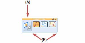 Lesson 2 Intermediate Part Modeling and Editing Step 4: QuickBar overview QuickBar evaluates the selected elements and presents a targeted set of Actions and Options.