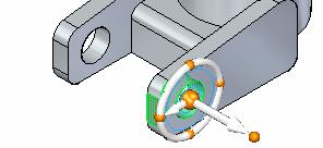 Position the cursor over the planar face shown in the illustration, then click to select it.