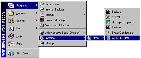 Start for MTC200 MTC200 can be started via the icon in the Windows interface or from the Windows Start menu: Startmenu_gr.bmp Fig.