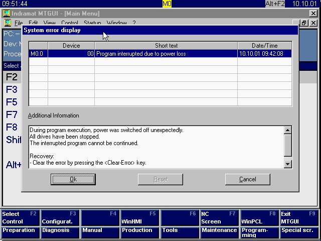 MTGUI User Interface Overview of Machine Tool Graphic User Interfaces 1-17 <Alt>+<F2> Fig. 1-21: System error display dialog box Systemfehler1_gr.