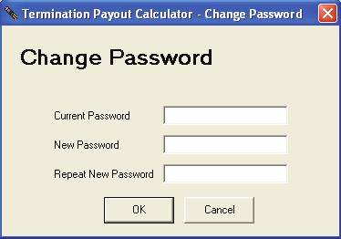 Changing your password To change your password from the default setting, please select Change Password from the main menu.