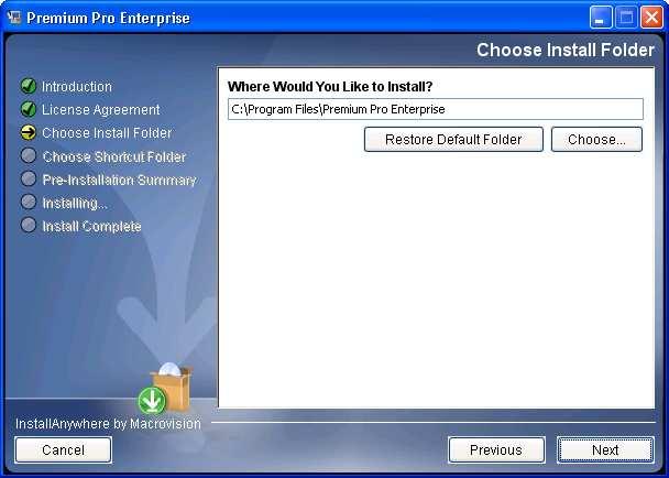 3. When you are prompted where to install,