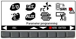 Using the arrow keys you can select the below areas reserved for displaying the features of each component.