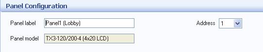 Configuring a Telephone Access System Panel To label a panel 1. Select a panel. The Panel Configuration window appears. Figure 70. Panel Configuration 2.