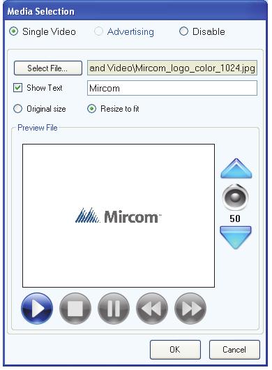Configuring the Touch Screen Appearance To set the Top Banner 1. Select Top Banner. The Media Selection window appears. Figure 51. Touch Screen Top Banner 2.
