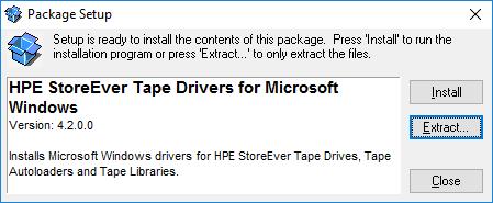 Installing tape library drivers It is recommended to install the latest update driver from HP.