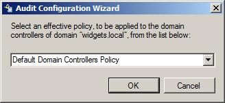 Note that you need to run the wizard under the domain admin account in order for it to work properly.