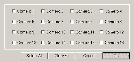 Sound Recording: Check this box if you want to record sound. Select the camera number you want to record sound on.
