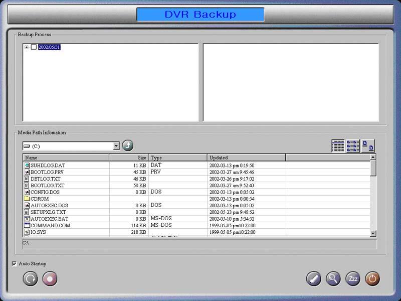 4-3: Manual Backup From this, the data backup can be done manually by selecting the desired folder. Automatic backups can be done by using the backup schedule described in section 3-4-2.