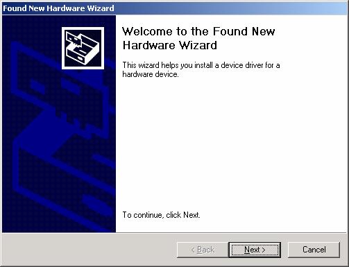 1-2: Manual Driver Installation for Windows 2000 and Windows XP