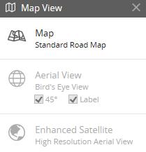 Here is a description of the MAP navigation tools: Map Layers selection control and legend To display the Menu select the arrow in the bottom right corner of the icon.