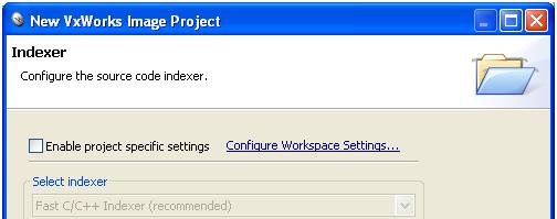 Creating the vxworksimage (step 5) Press the