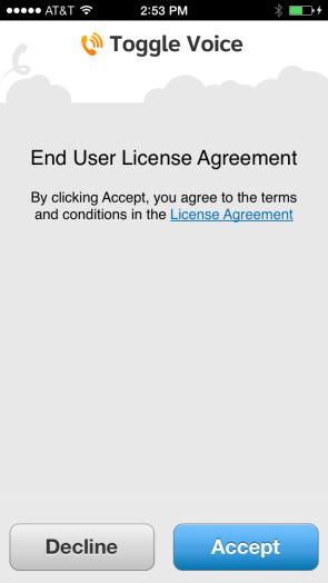 Read the EULA, then click Accept to continue logging in. 2.