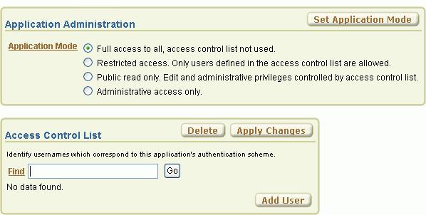 Creating an Access Control Administration Page a. Tab Options - Select Use an existing tab set and create a new tab within the existing tab set. b. Tab Set - Select TS1 (Employees, Analyze). c. Tab Set Label - Enter Administration.